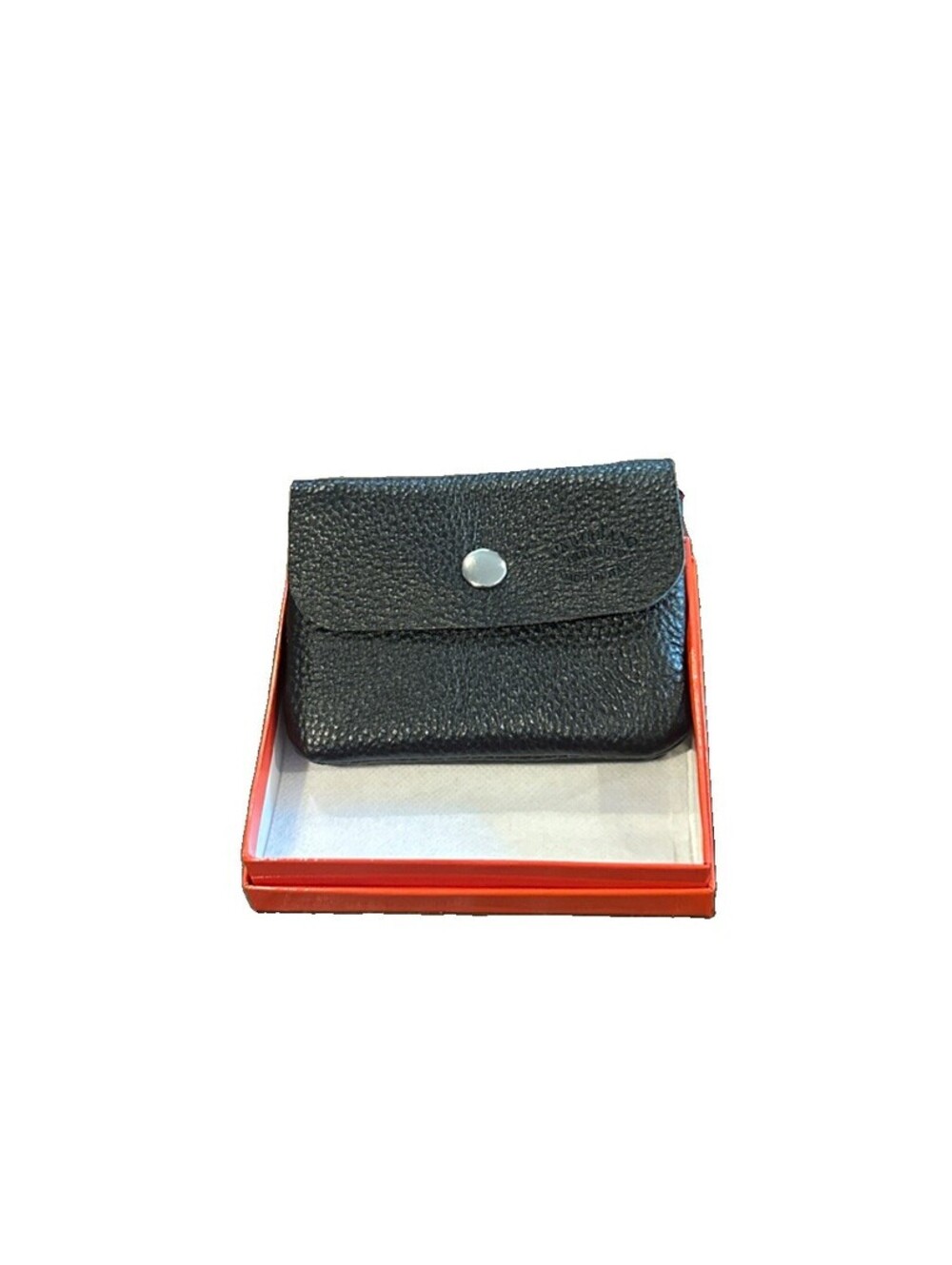 L’Artigiano Sorrentino Italian Leather Wallet Coin Purse Black-New